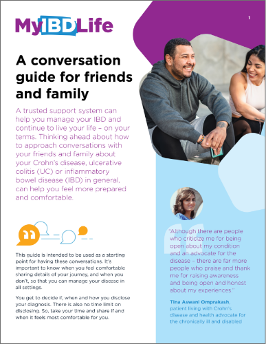 Thumbnail of downloadable conversation guide with friends and family